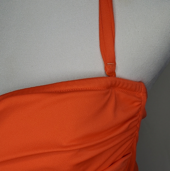 Vintage J Crew Halter Tie Coral Blakely Bikini Top - Picture 2 of 6